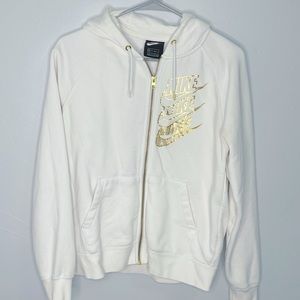 White Nike Zip Up